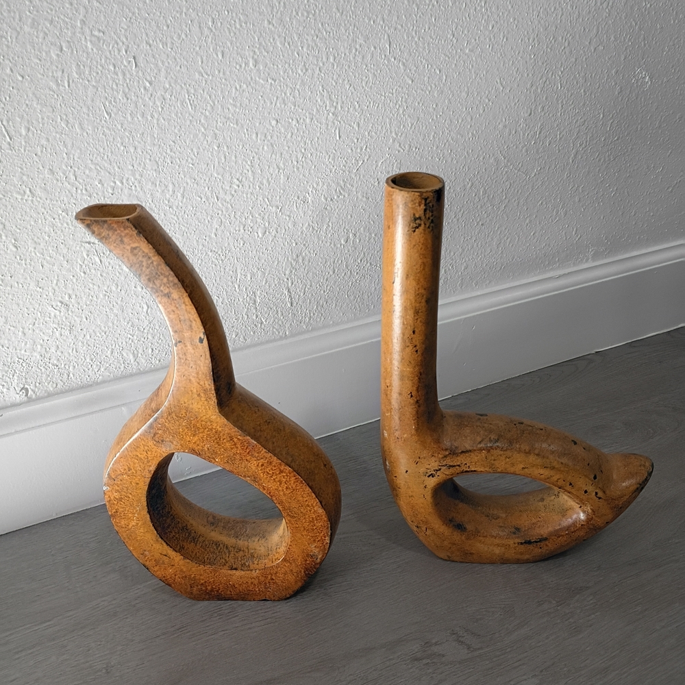 Abstract Brown Ceramic Vases